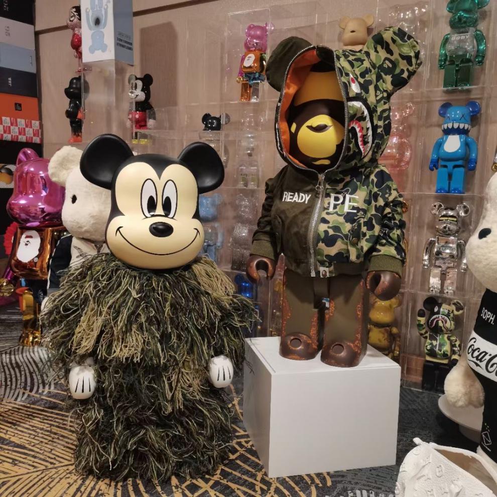 【现货速发】 readymade bape熊王暴力熊1000%大摆件积木熊公仔潮