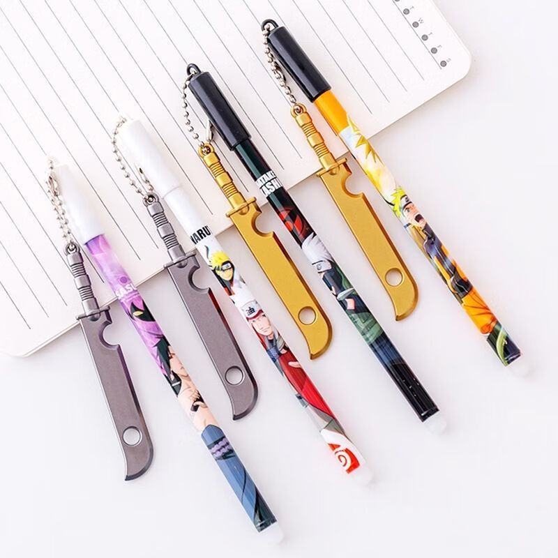 创意武器造型中性笔动漫卡通吊坠笔大刀造型挂件笔学生水性笔武器造型