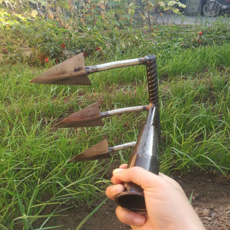 松土翻地纯手工耙子种菜开荒四齿三齿耙子锄头农用工具 四齿耙加1.