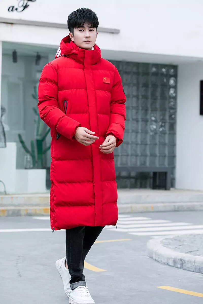 国家队冬训防寒运动大衣国家队棉运动大衣男过膝长款训练服体育生冬训