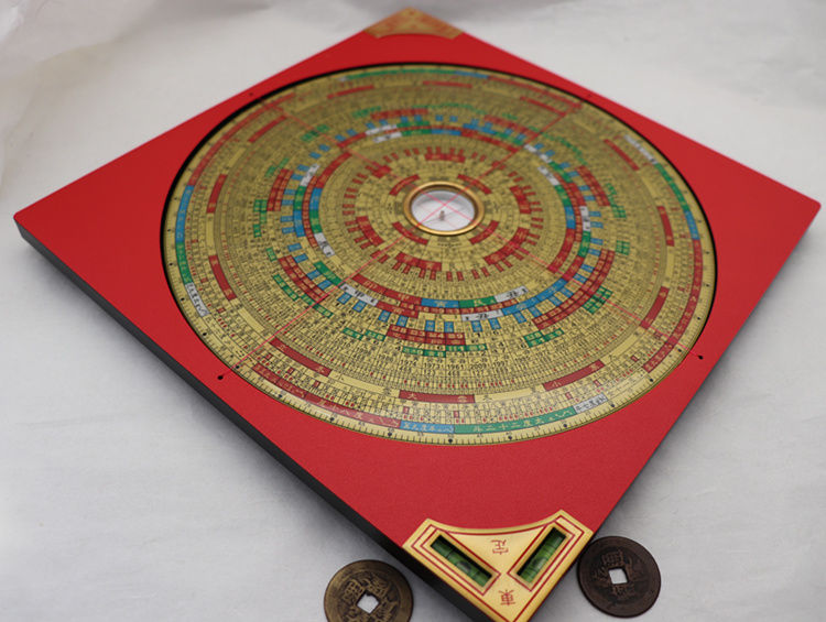正宗台湾东定8吋6新版综合罗经盘风水罗盘26cm30层【图片 价格 品牌
