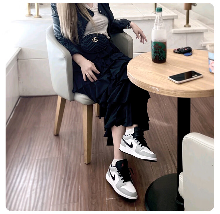 【官方旗舰】ajair jordan aj1 low 烟灰 黑白灰影 553560-030 35.