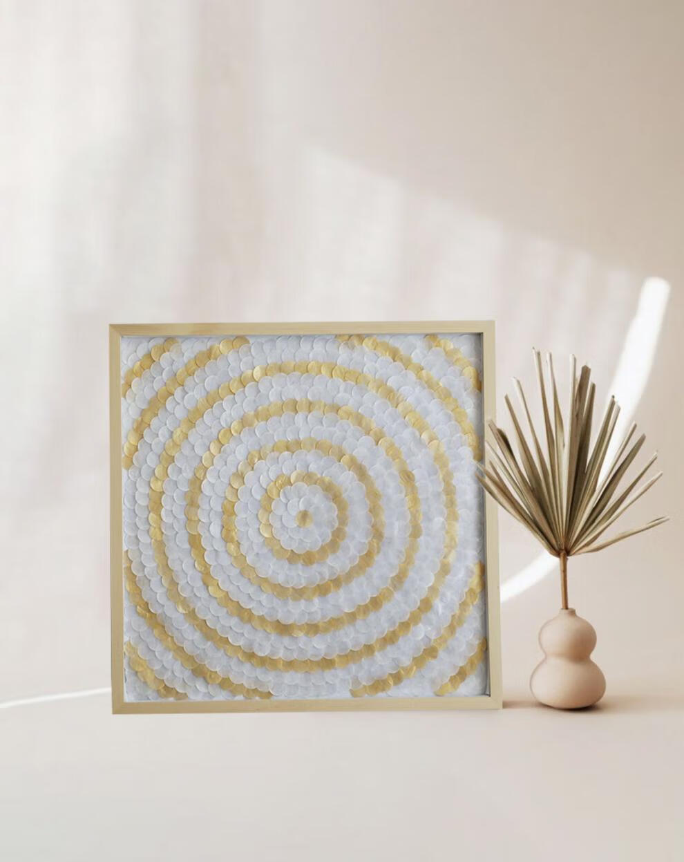 贝壳装饰画 轻奢风艺术贝壳装饰画 创意客厅走廊立体贝母挂画感小众 f