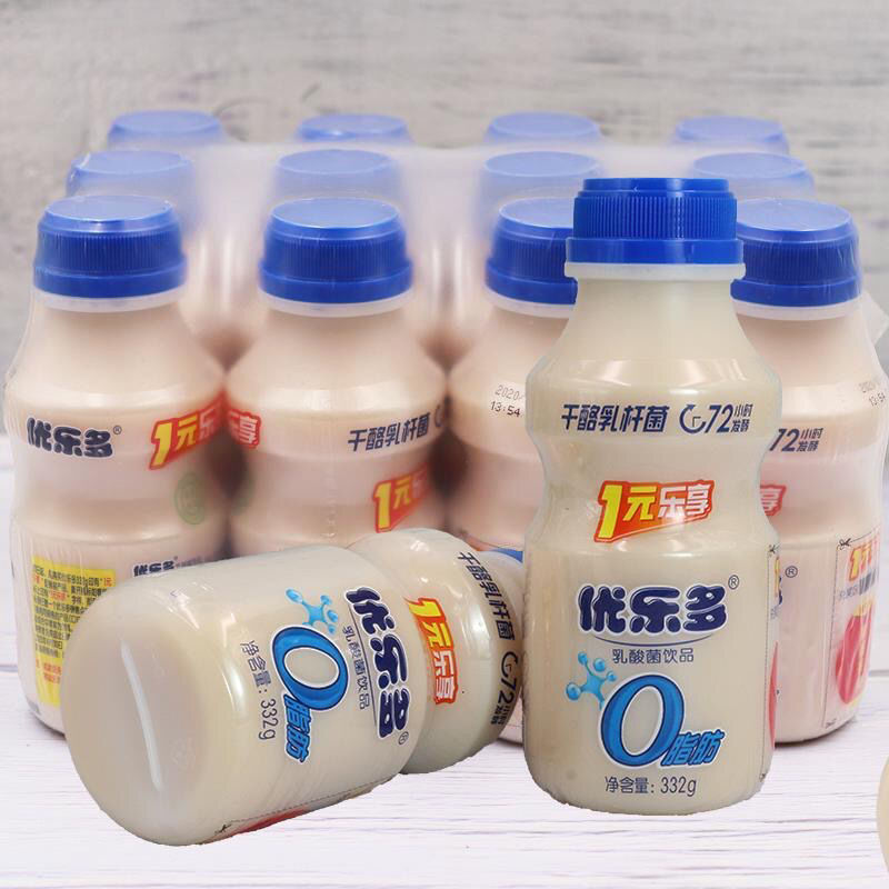 fghgf特产道装优乐多乳酸菌饮品 332ml*12瓶 儿童乳酸菌饮品 营养早餐