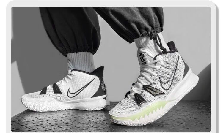 欧文7代篮球鞋数学公式黑白艺术主题莆田男女气垫实战运动鞋欧文7黑白