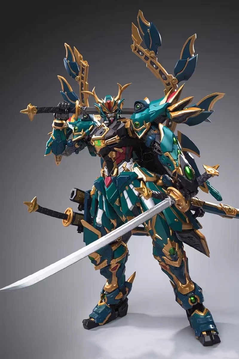 2022新款万代魔动核机甲三国猛将盲盒系列高达mg吕布敖丙干将红异端