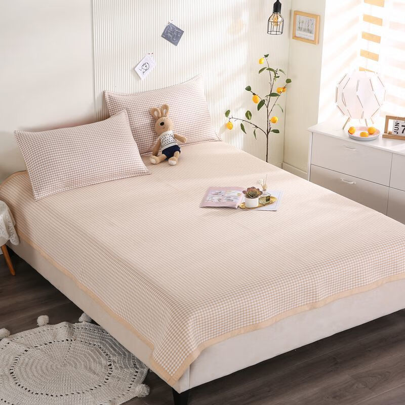 竹纤维凉席出口日本天然竹纤维软凉席儿童成人双人单人夏季可机洗 灰