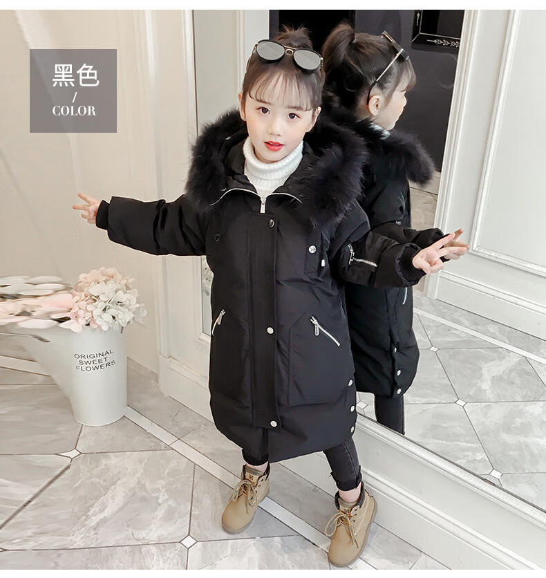 棉衣加厚小女孩子小学生棉服外套冬季女童2022冬装时髦保暖棉袄百搭