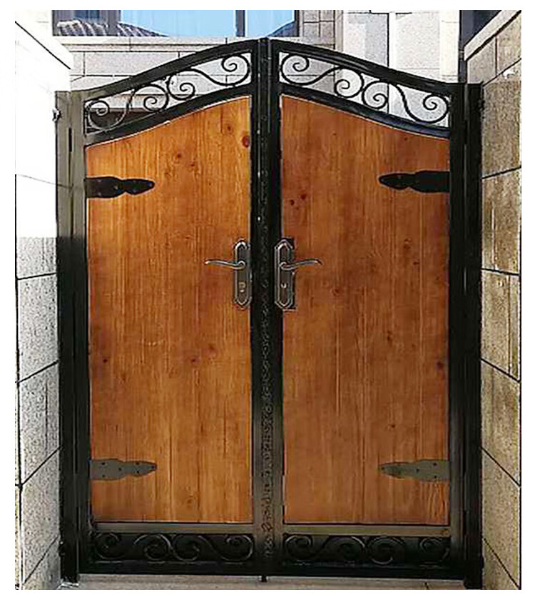大门入户门实木 铁艺门实木庭院门别墅院子大门欧式花园小门小区单