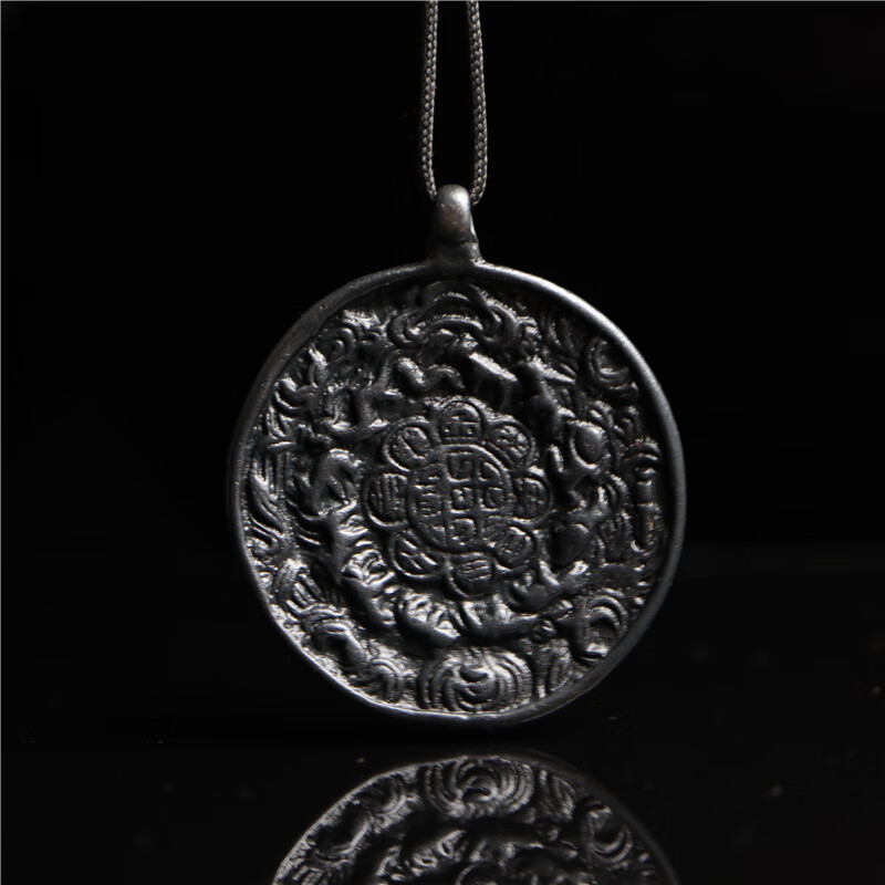 九宫八卦牌西藏传天铁托甲九宫八卦牌吊坠朝天吼款藏式佛牌包挂坠配
