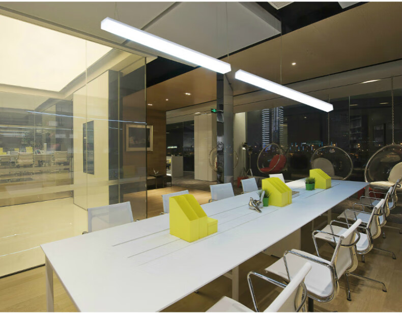 led五面发光长条灯洗车修车店拼接造型线条灯商场超市办公室长条吊线