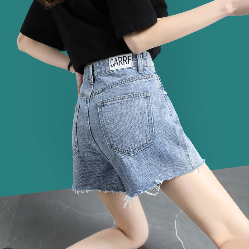 纳菲兰牛仔短裤女高腰显瘦百搭2022夏季新款高腰牛仔短裤女夏学生韩版