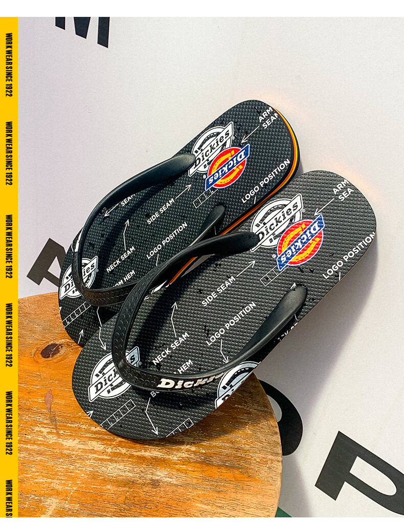 dickies拖鞋男夏季新款人字拖时尚居家室外男士凉拖鞋潮流休闲学生