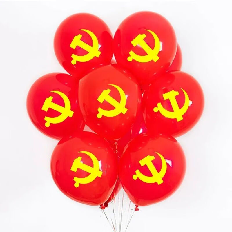 建党节气球布置图片