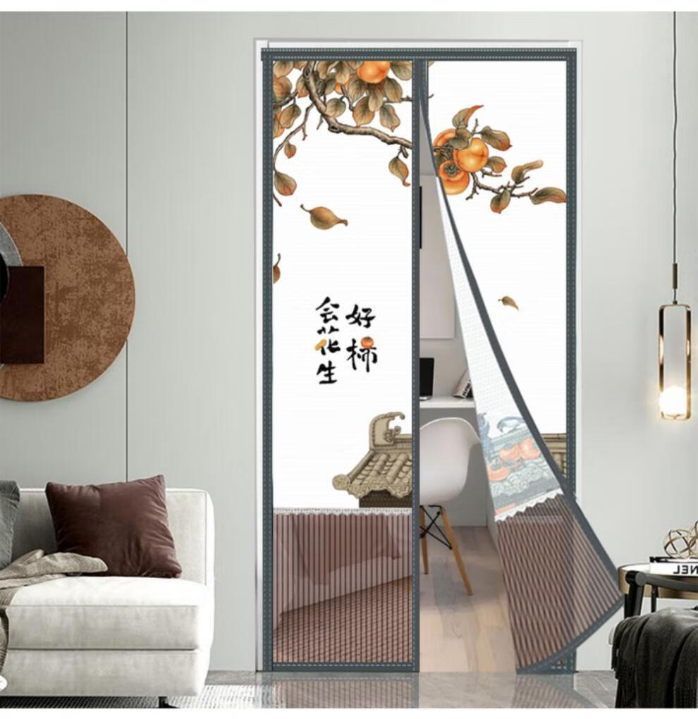 入户门防蚊门帘 卧室门帘免打孔防隐私入户门遮挡帘防蚊隐私防窥通风