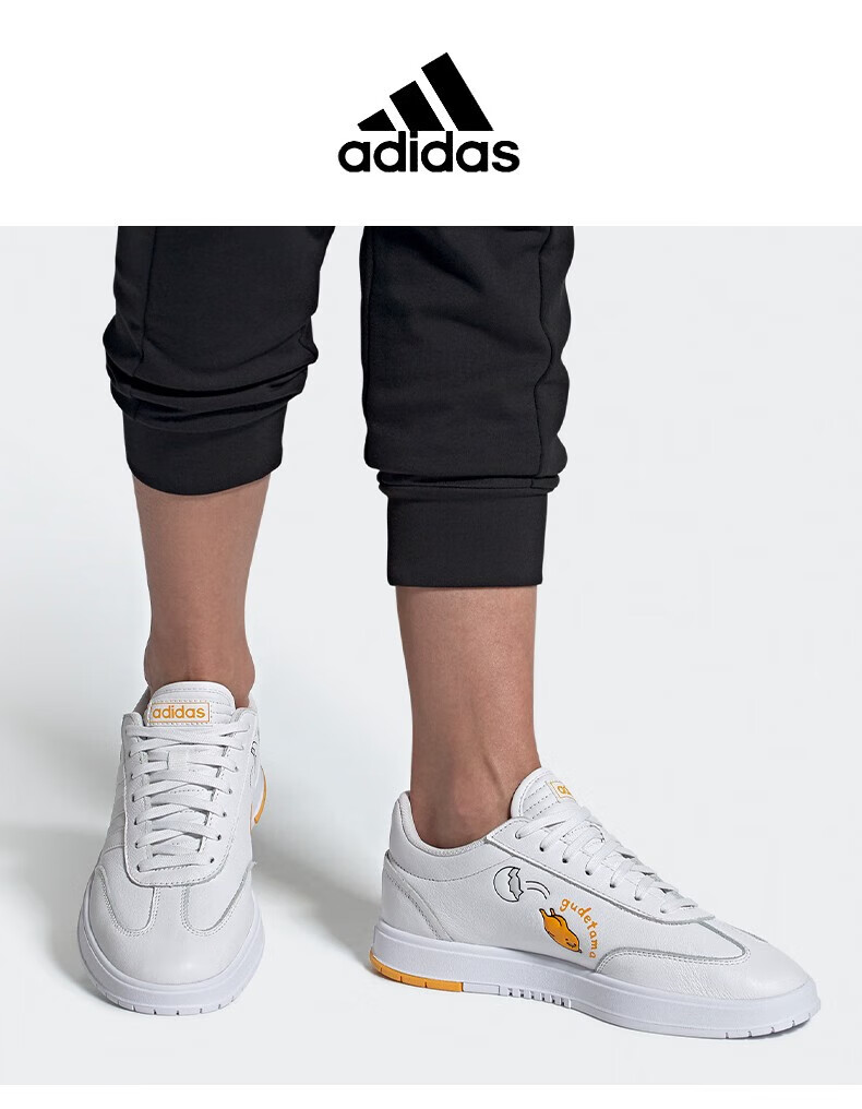 adidas/阿迪达斯neo蛋黄哥联名女子休闲运动鞋fy2955 白/黄 36(220mm)