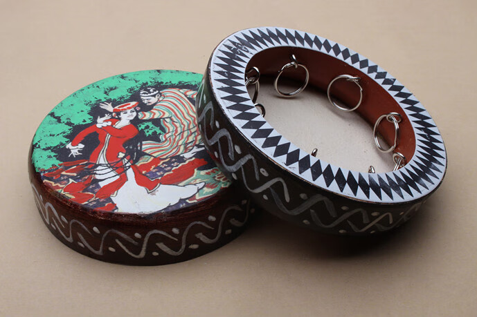 适用于新疆民族乐器维吾尔族皮手鼓3040厘米标准新疆手鼓抖音同款one