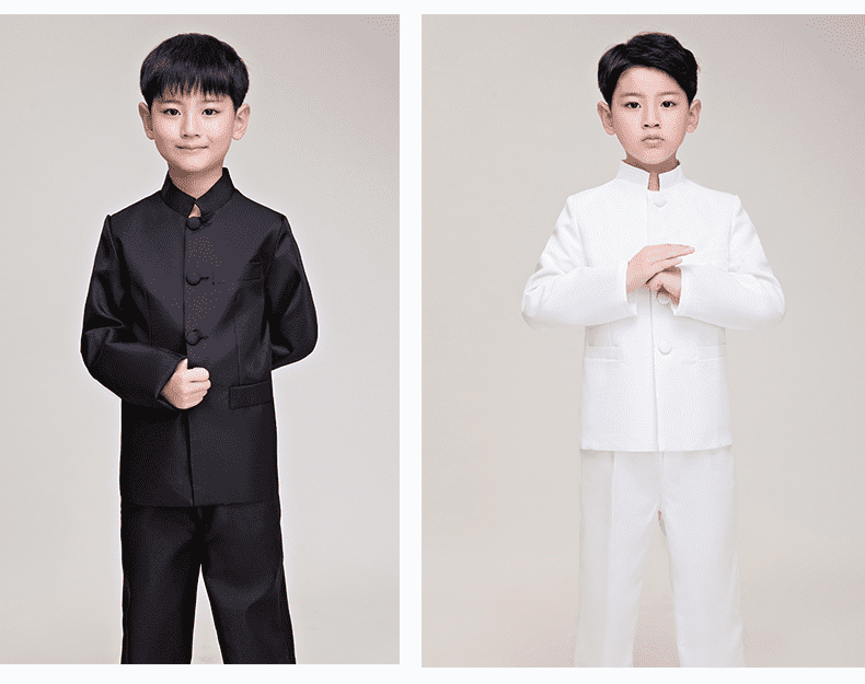 男生中山装民国学生装儿童男童五四青年大合唱朗诵红歌主持人演出服装