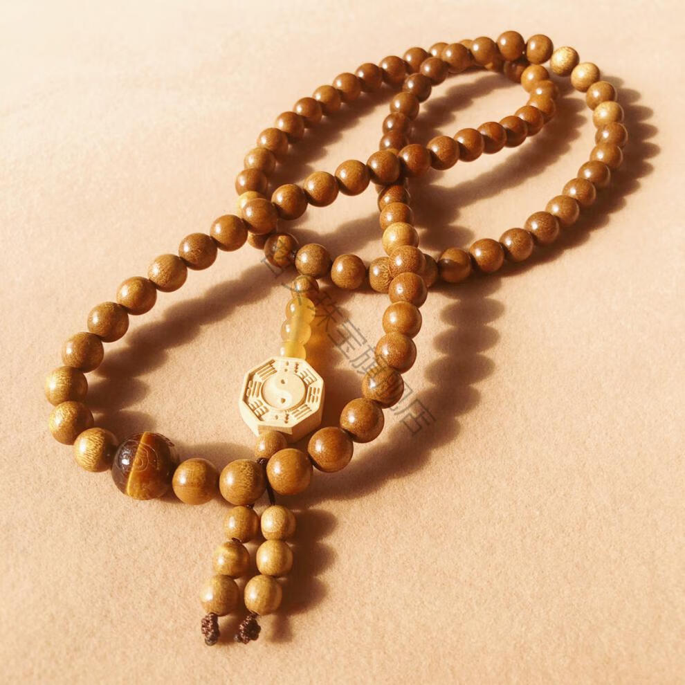 天然金丝楠木道教道家8108颗流珠混元念珠冷门手串哲女 八十一颗 10mm