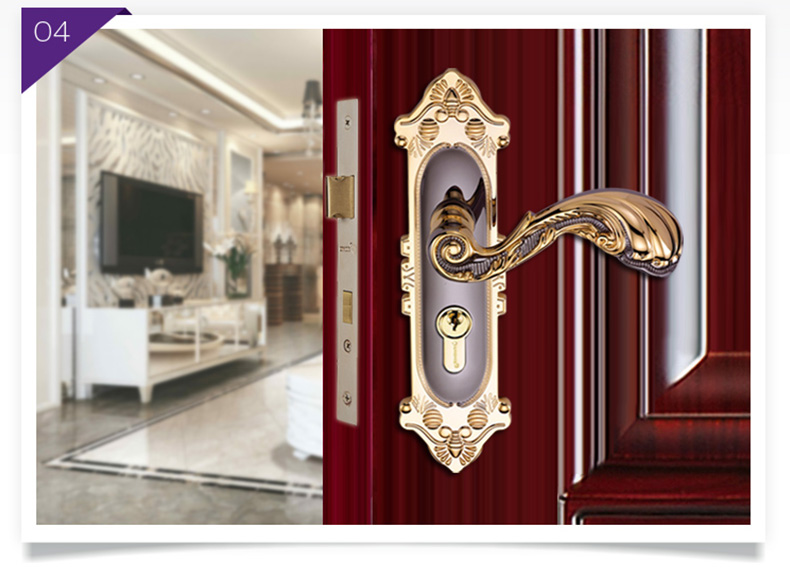 雅洁门锁 雅洁室内门锁欧式古典卧室房门锁 执手锁户内门锁 as2051a-h