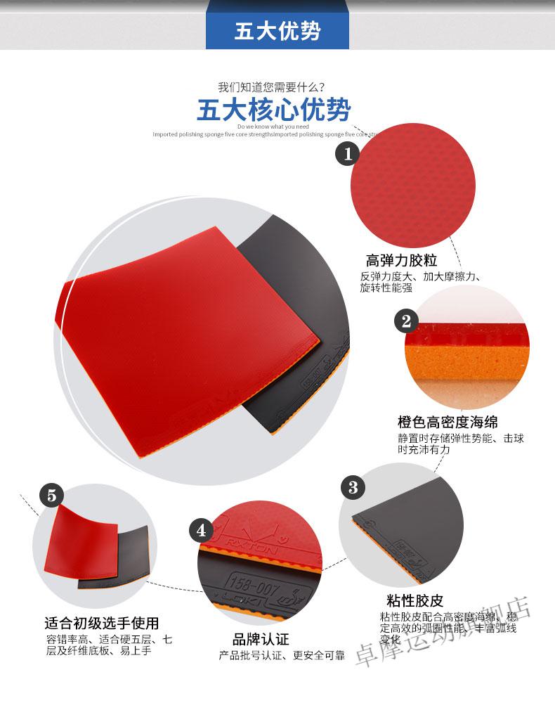 京选好货雷神loki乒乓球胶皮内能粘性反胶级乒乓球套胶ppq免灌胶旗舰