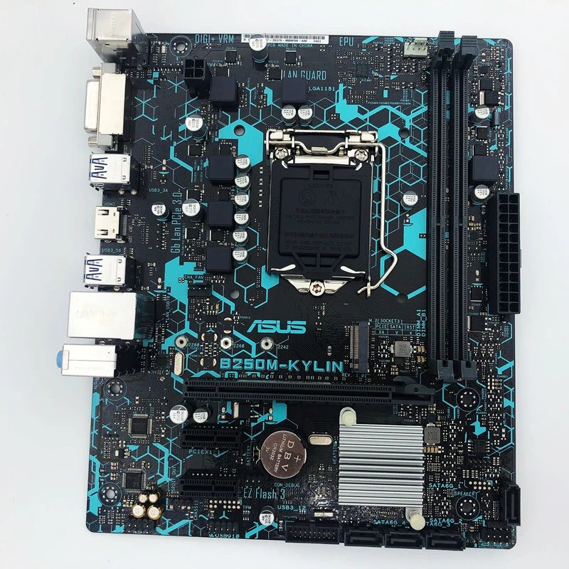 适用华硕()全新华硕主板b250m-k/j/a/v/kylin/pixiu1151针台式机电 天