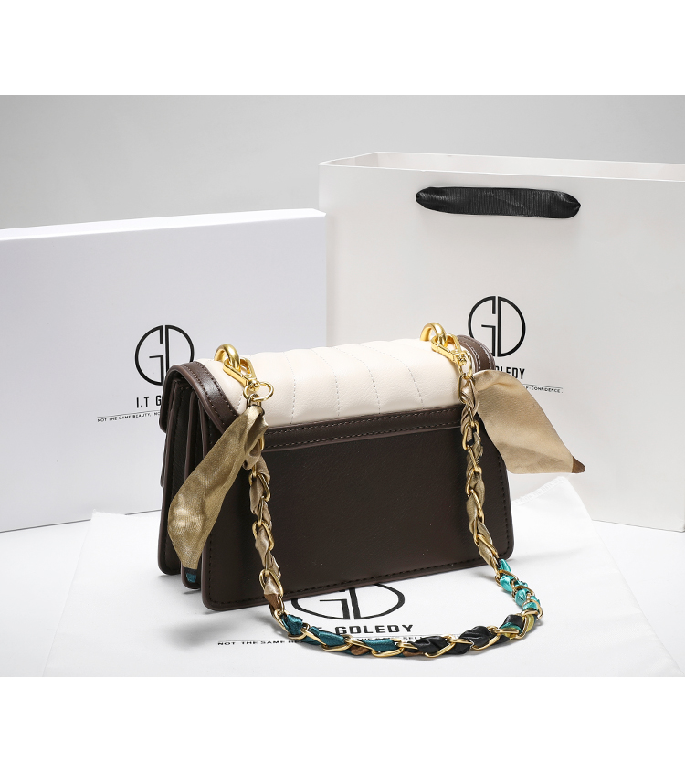 法国经典复古感撞色牛皮质感酒神包百搭时尚洋气时髦感斜挎包女包 ck