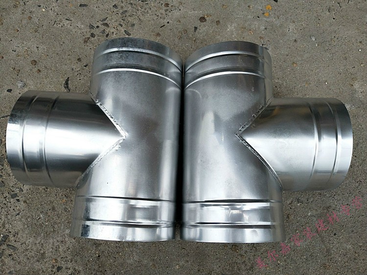 新白铁皮t三通排烟管排气换气扇浴霸排气管排风管三通接头100-300mmg