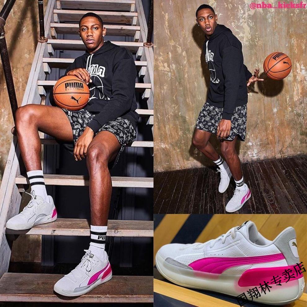 旗舰同款新款clydehardwood库兹马黑白格林男子缓震篮球鞋193663-02