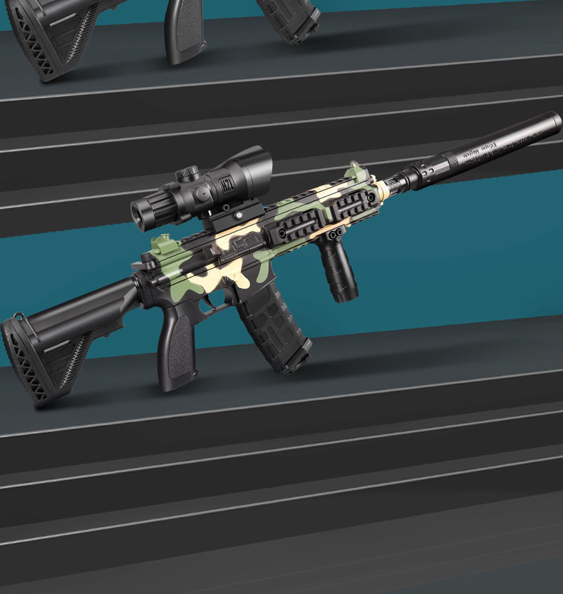 满配m416突击软弹枪男孩儿童玩具枪吃鸡礼物98k电动连发7 链条m416