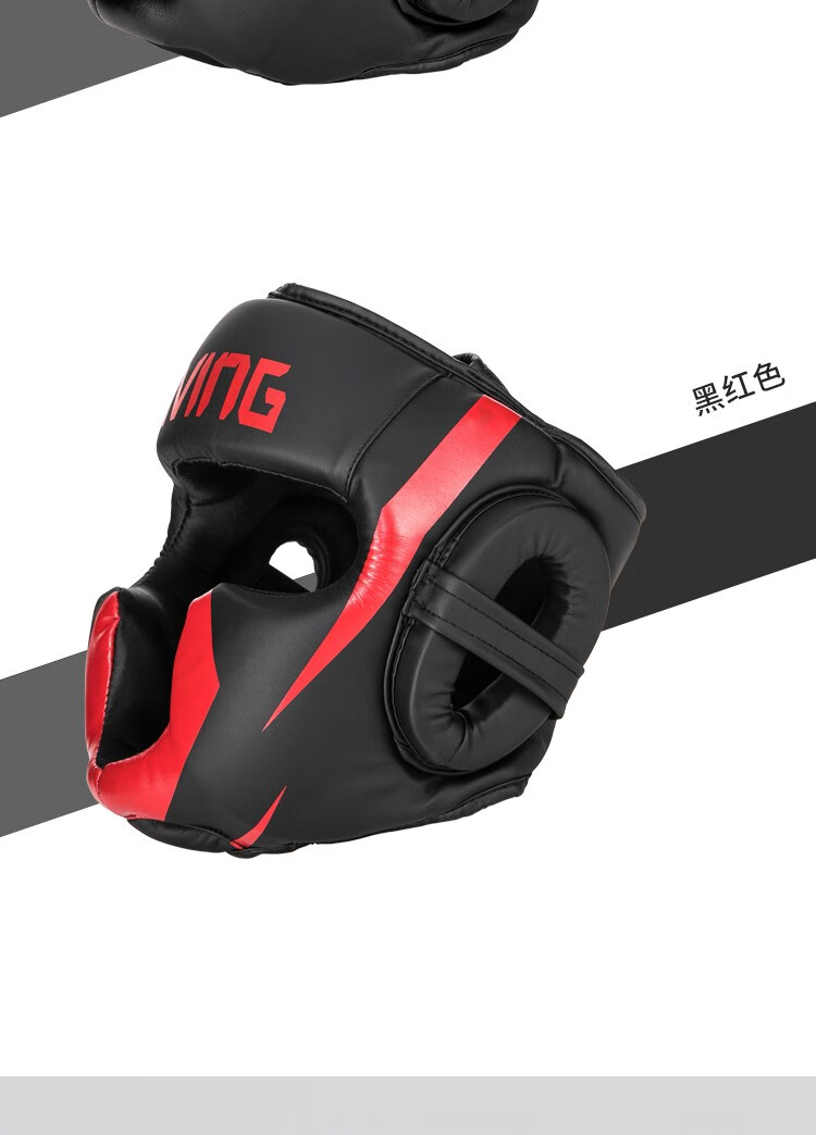 全防护成人儿童格斗护脸自由搏击泰拳跆拳道护具训练装备 白色 l