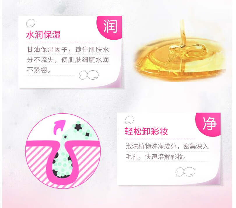 高丝（Kose） 日本原装 高丝 泡沫卸妆洗颜料卸妆温和清爽易冲洗高保湿水润不紧绷洁面乳洗面奶 卸妆油 230ml
