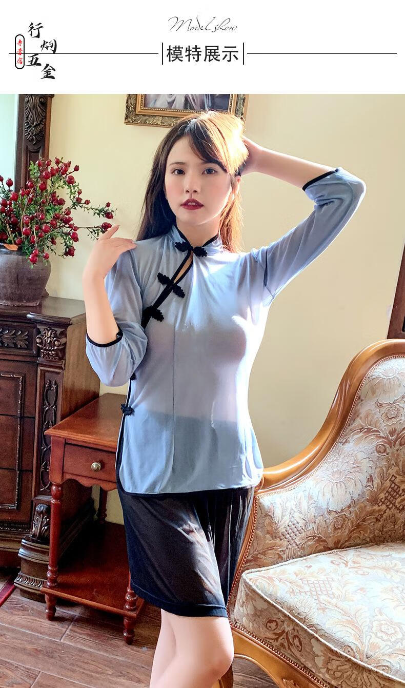 久爱性感包臀短裙透视民国制服诱惑套装角色扮演23008透视民国制服三