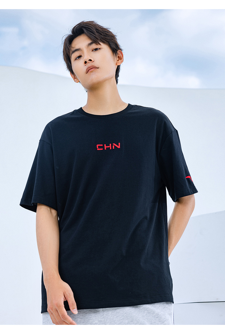 安踏(anta)【张继科同款】安踏中国短袖t恤男秋冬季新品国潮印花休闲