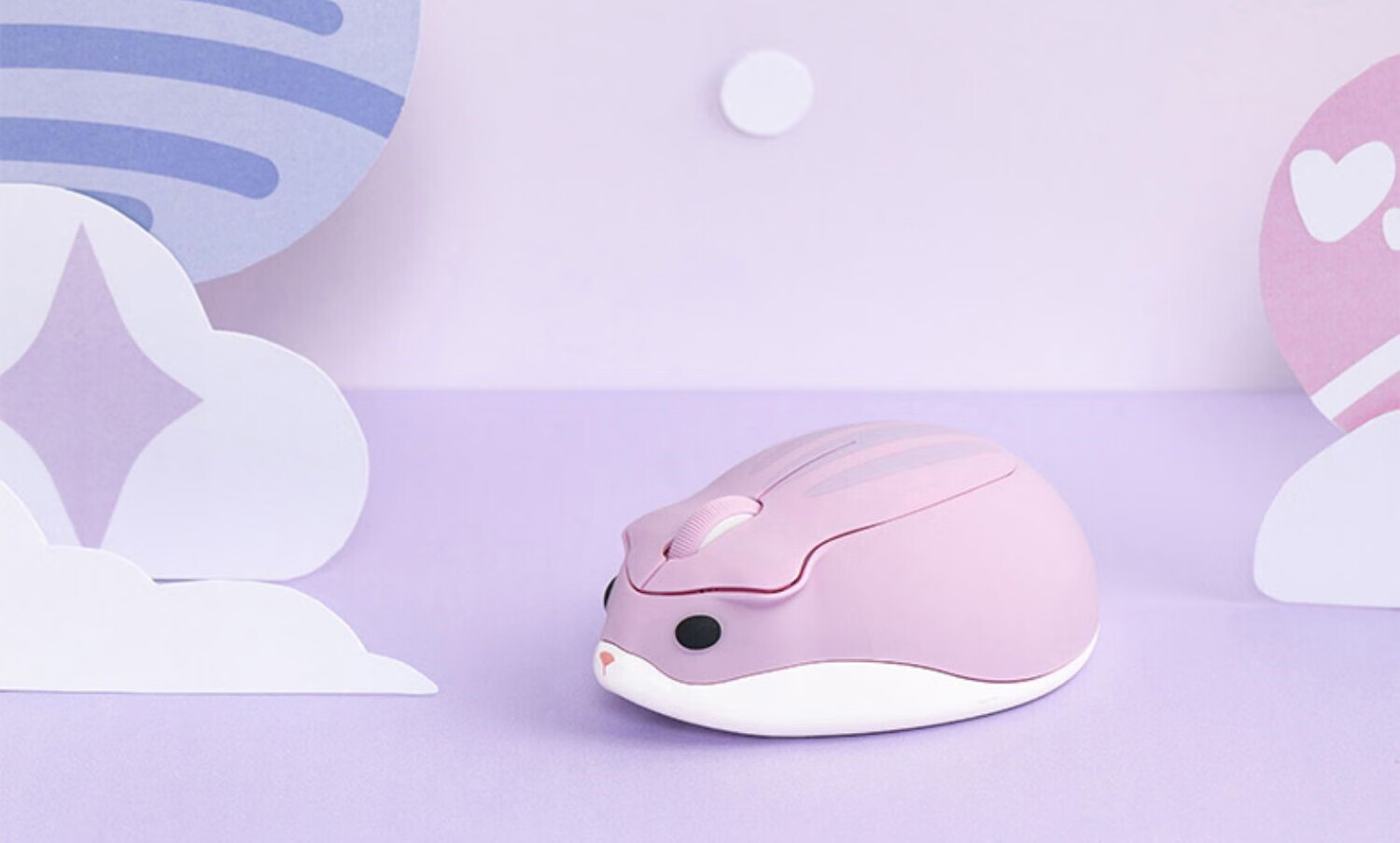 华为(huawei)通用仓鼠无线鼠标粉色女生可爱老鼠迷你办公创意卡通游戏