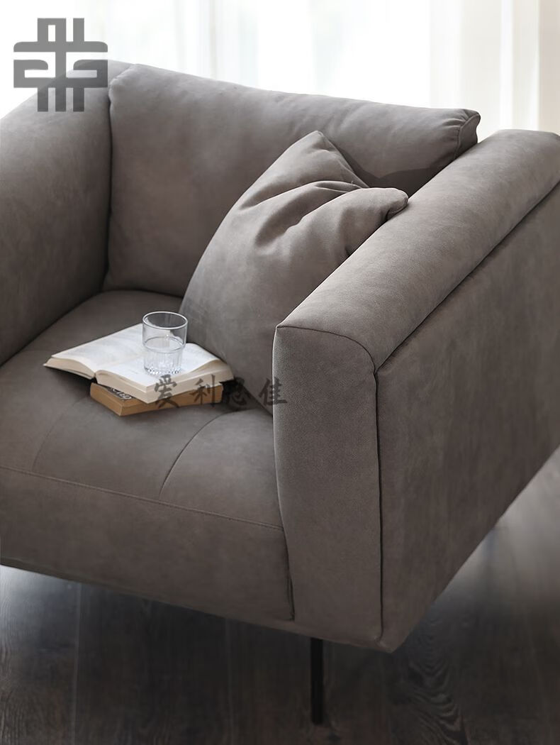 北欧表情norhor/chel科技布布艺沙发意式客厅简约现代小户型# 奶油色