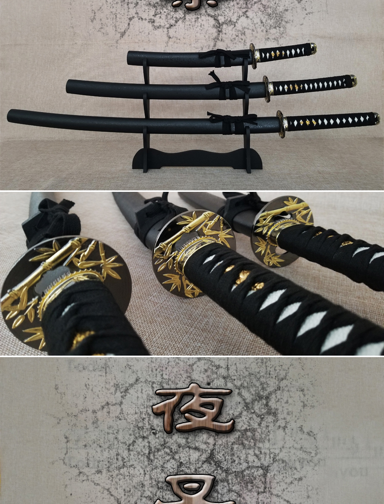 刀防身长款刀剑一体剑木鞘东洋武士刃动漫冷未开刃 魔龙短款