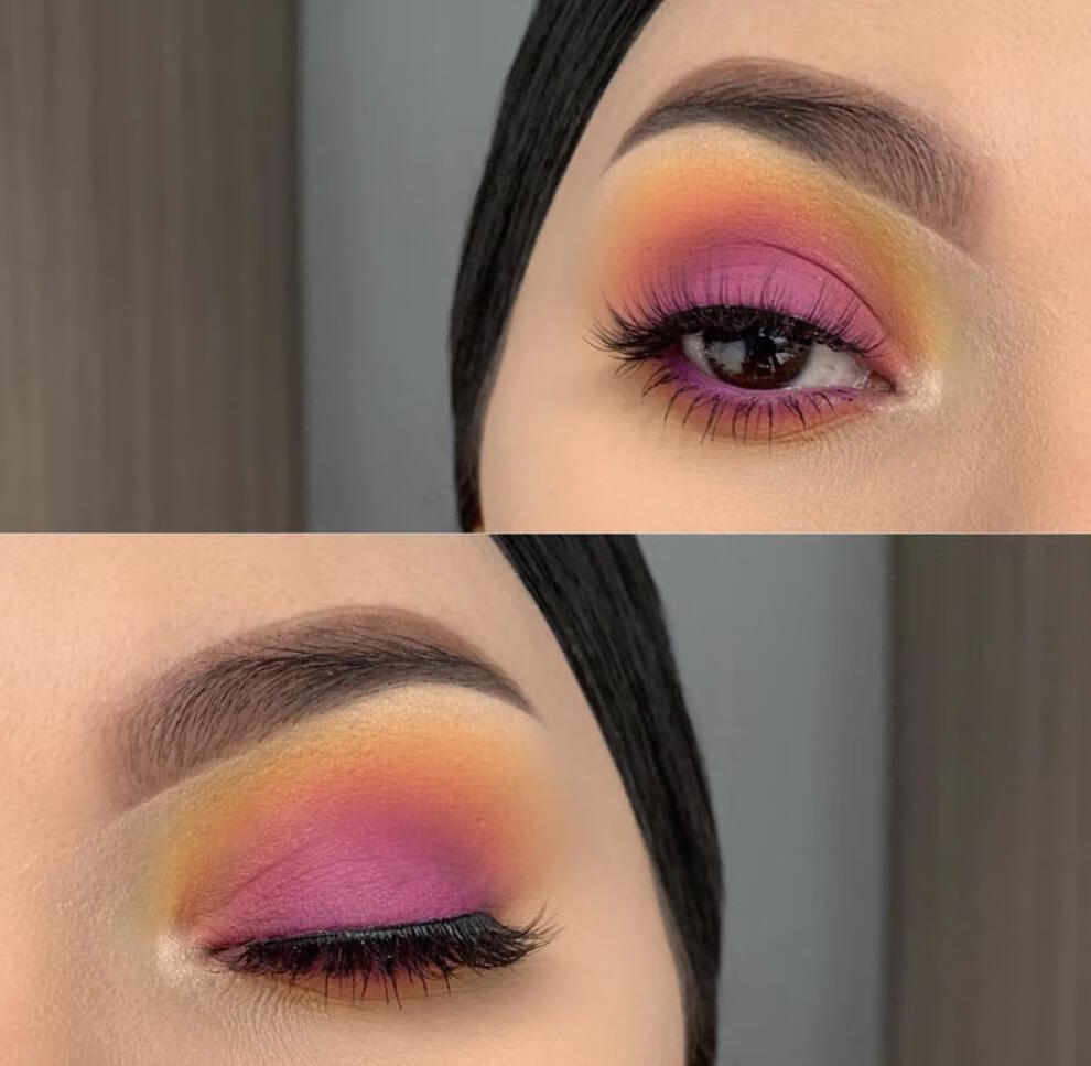 化妆师专用beautyglazed25色哑光彩色眼影盘舞台妆y2k千禧朋克盘送