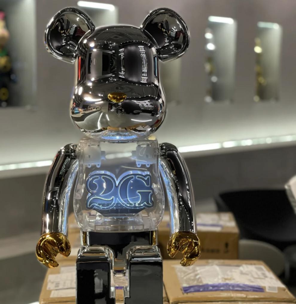 bearbrick暴力熊积木熊400%空山基2g daniel arsham公仔盲盒 花花【陈