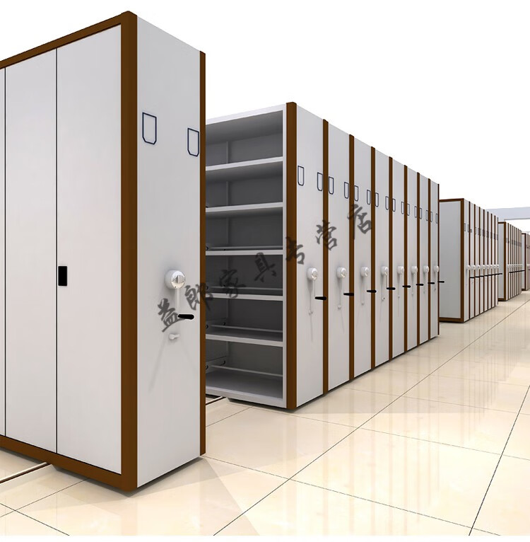 益郎密集架档案密集柜移动凭证柜移动书架档案带轨道7电动密集 电动