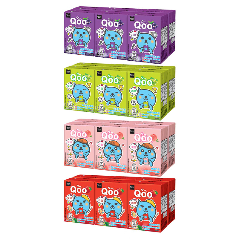 qoo酷儿 美粒果qoo酷儿 果汁儿童饮料饮品迷你盒装 200ml*6盒 白桃汁