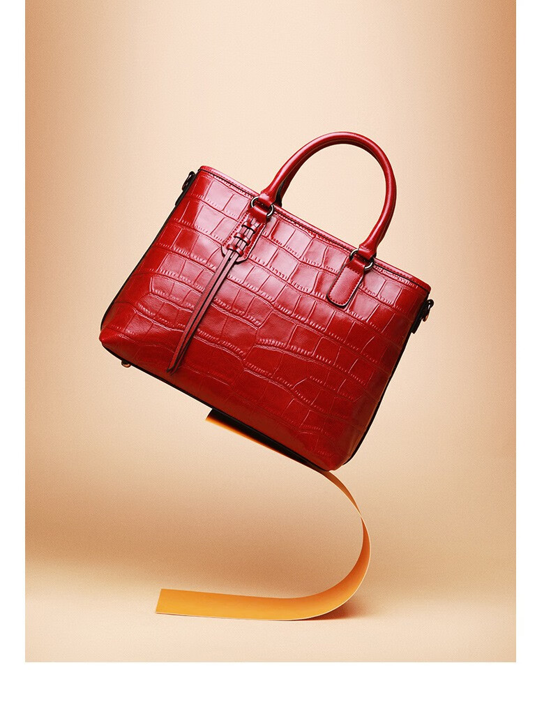 杜莎菲尼(dosrfini) 夏季新品鳄鱼纹真皮包牛皮手提单肩女包欧美百搭