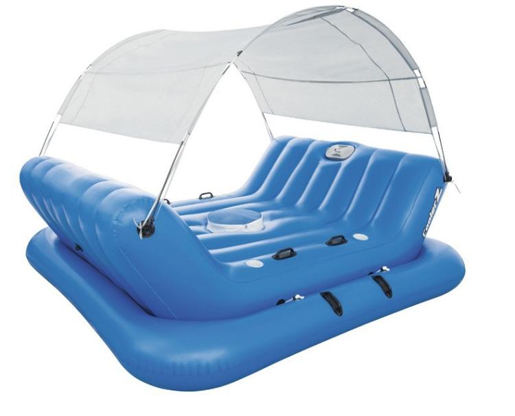 tvaj移动水上乐园设备大型游泳休闲躺椅沙发充气浮床浮岛漂浮台浮板船