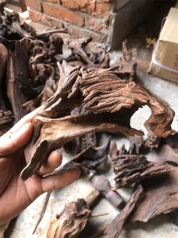 现货沉木树桩沉木紫柚木鱼缸造景沉木乌龟晒台秒沉树桩多枝拱桥镂空