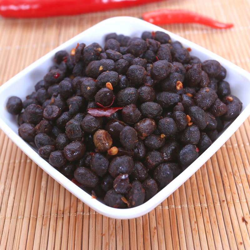 年货湖南豆豉平江袋装辣椒厨房调味下饭豆瓣酱500克1包