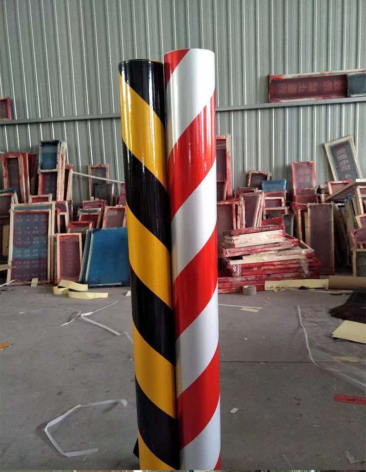 80cm黑黄红白反光膜警示桩工程级道路交通防幢柱子电力膜地贴 高度