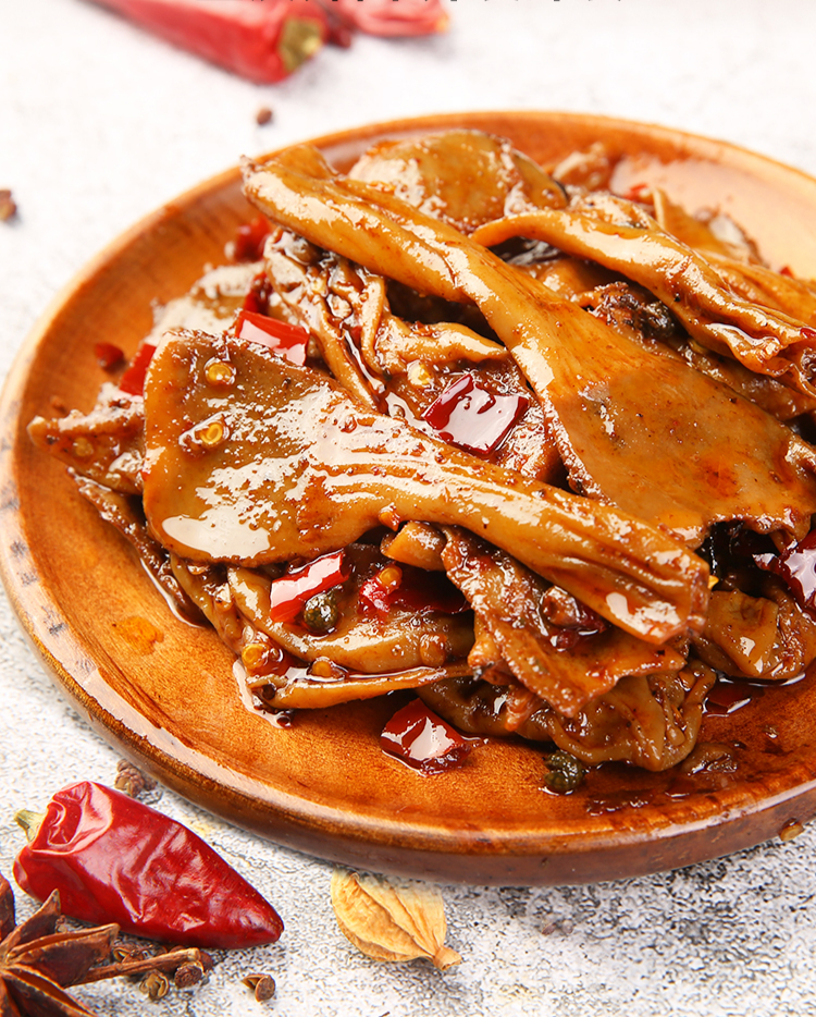 150g鸭食管辣卤菌把鸭郡把零食香辣鸭肠头郡把麻辣味