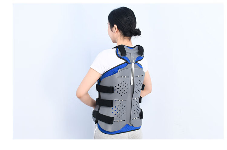胸腰椎固定支具术后腰间盘突出器牵引脊椎器yxyxc 灰色加高升级款 -单
