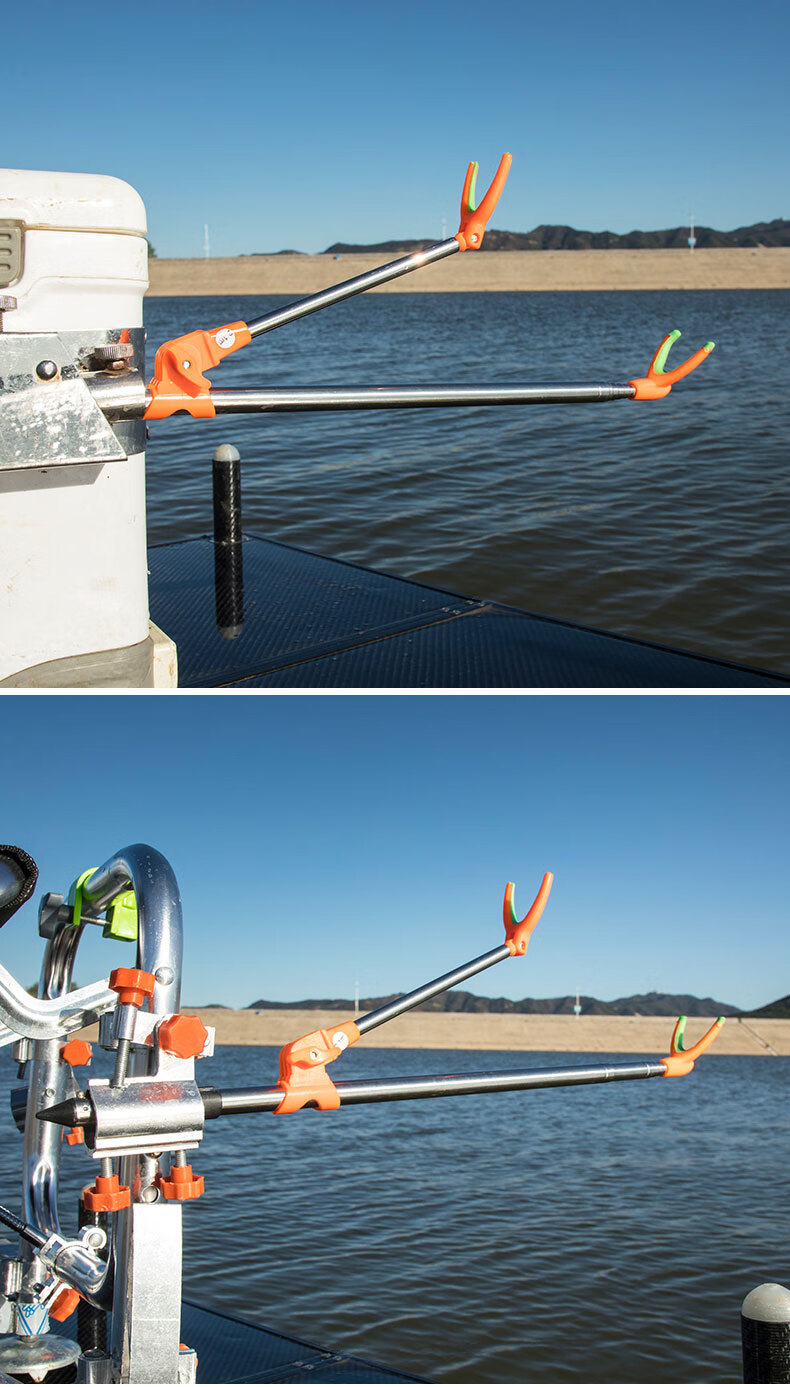 鱼竿支架钓鱼支架地插炮台21米不锈钢钓箱钓椅杆架竿架渔具用品浅绿色