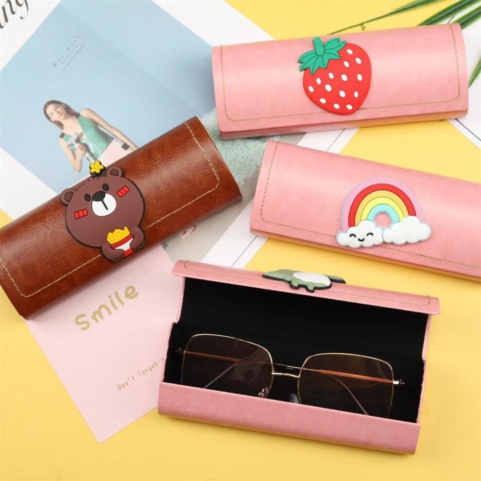 梦茜儿新品儿童眼镜盒眼镜盒ins少女复古文艺小清新简约创意便携抗压